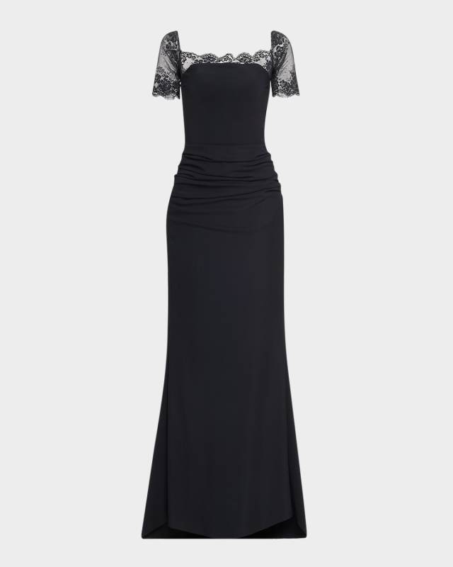 Lace-Embellished Mermaid Gown